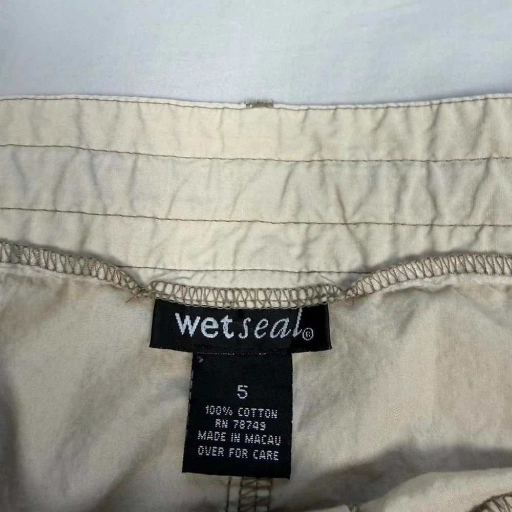 Vintage y2k Wet Seal beige cargo mini skirt - Picture 3 of 5